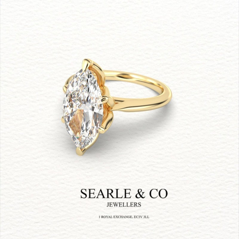 Marquise Diamond Solitaire Engagement Ring