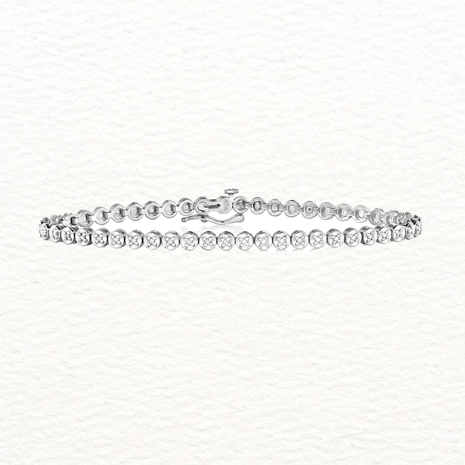 Gold and Diamond Illusion Tennis Bracelet