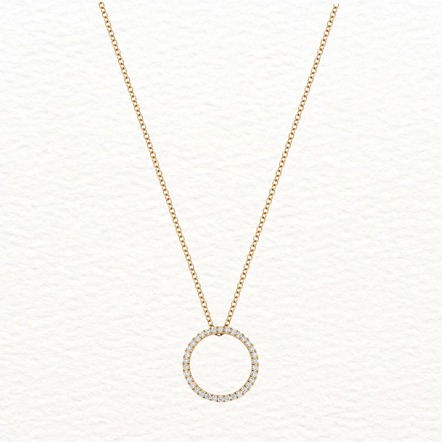 18K Gold and Diamond Halo Necklace