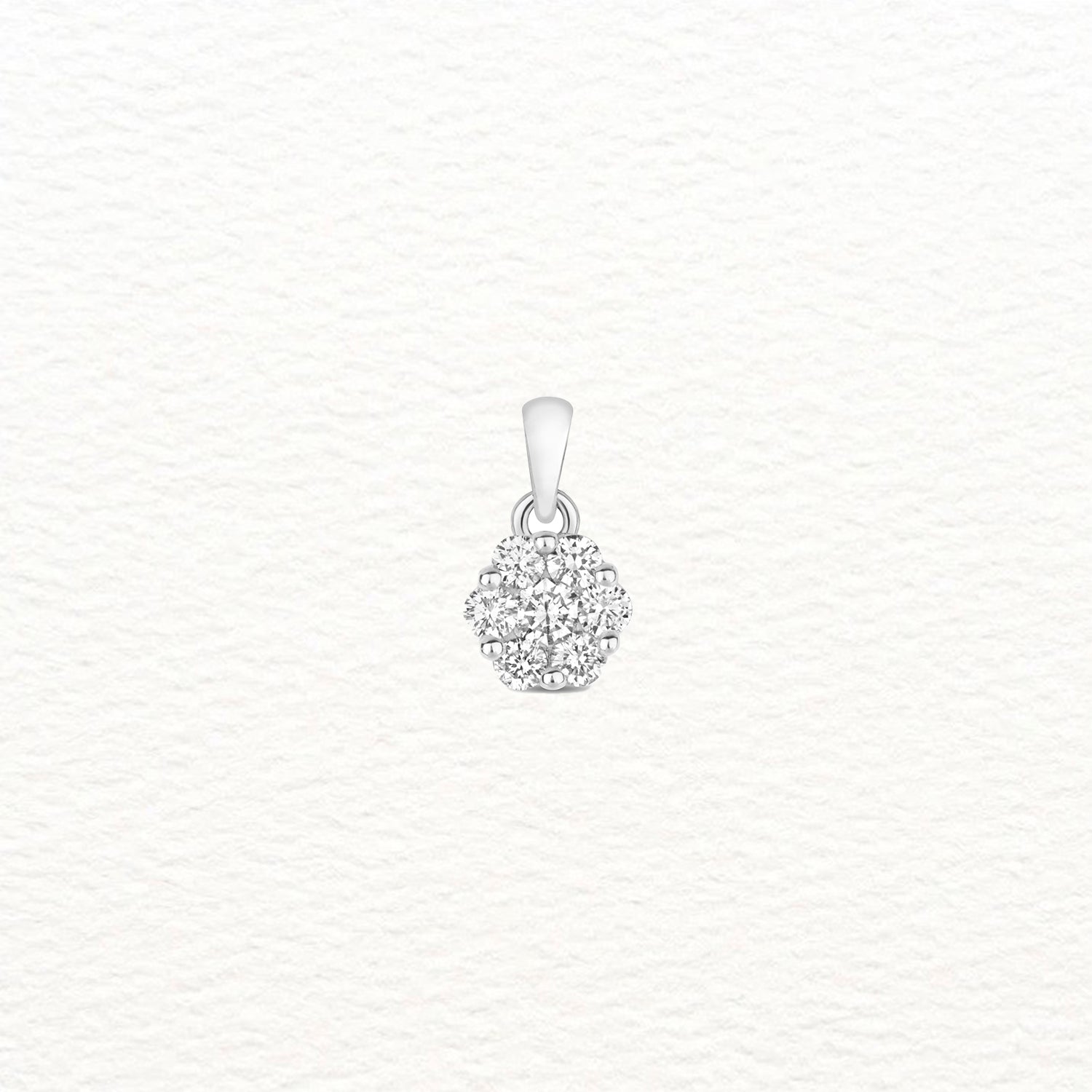 18K Gold and Diamond Cluster Pendant