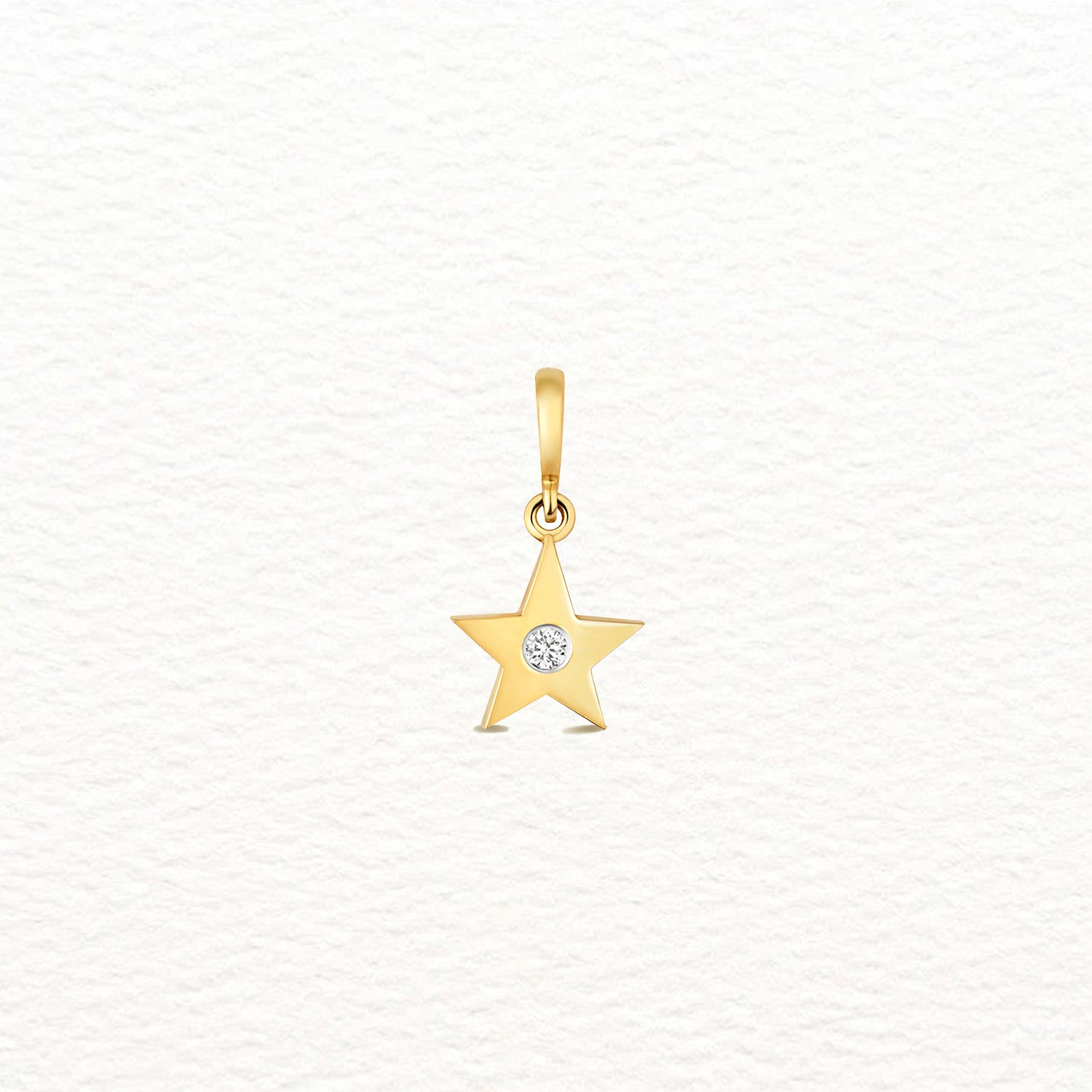 18K Gold and Diamond Star Pendant