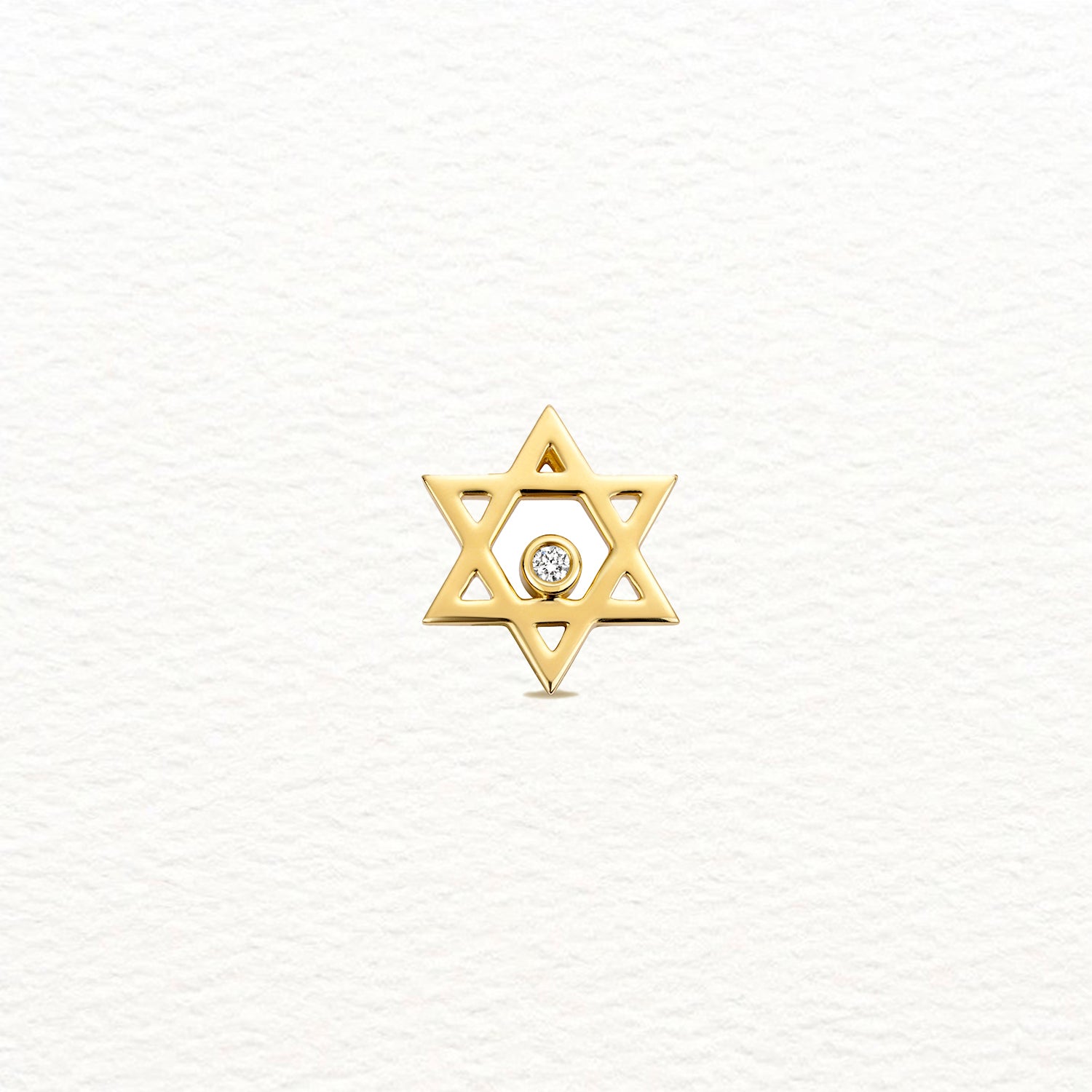 18K Gold and Diamond Star of David Pendant