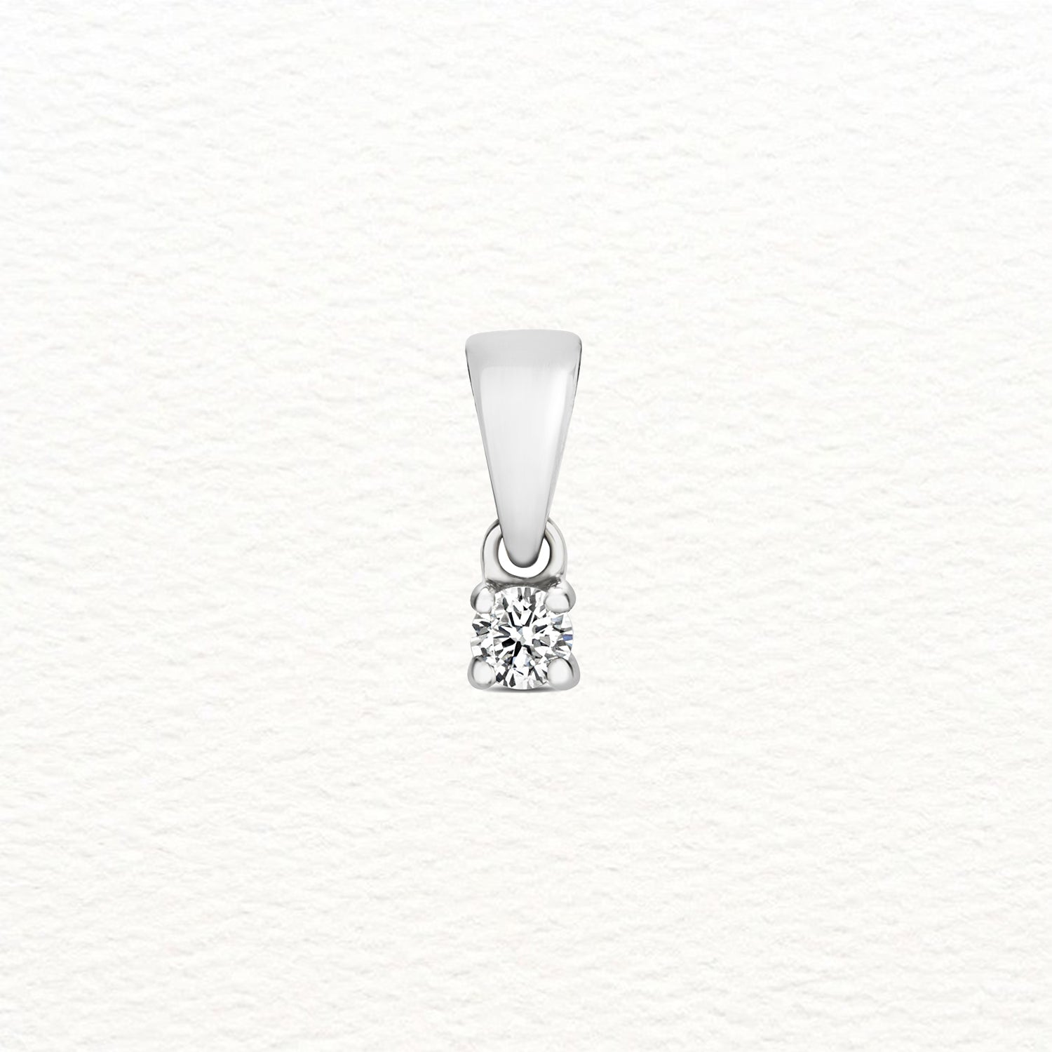 18K Gold and Diamond Solitaire Pendant