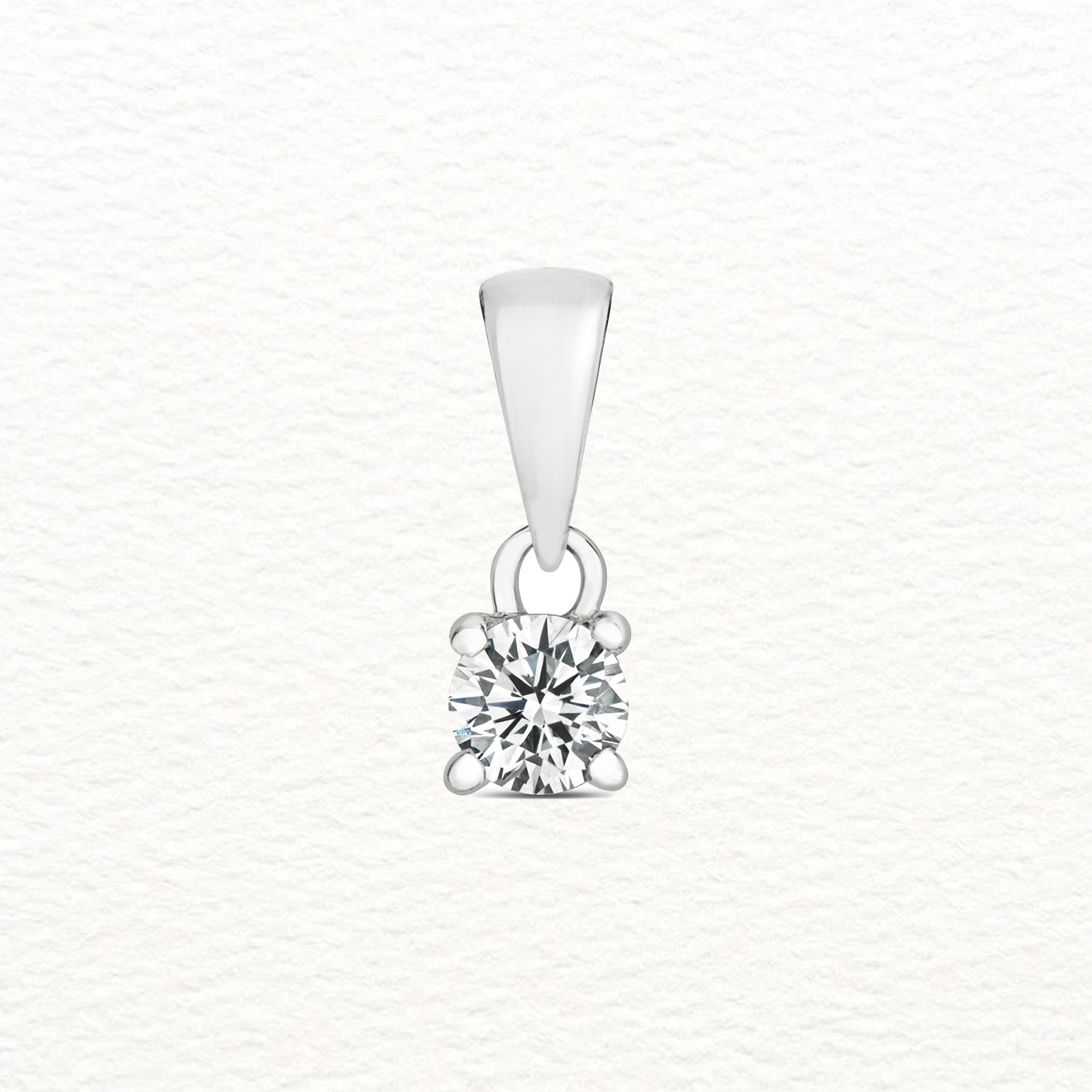 18K Gold and Diamond Solitaire Pendant