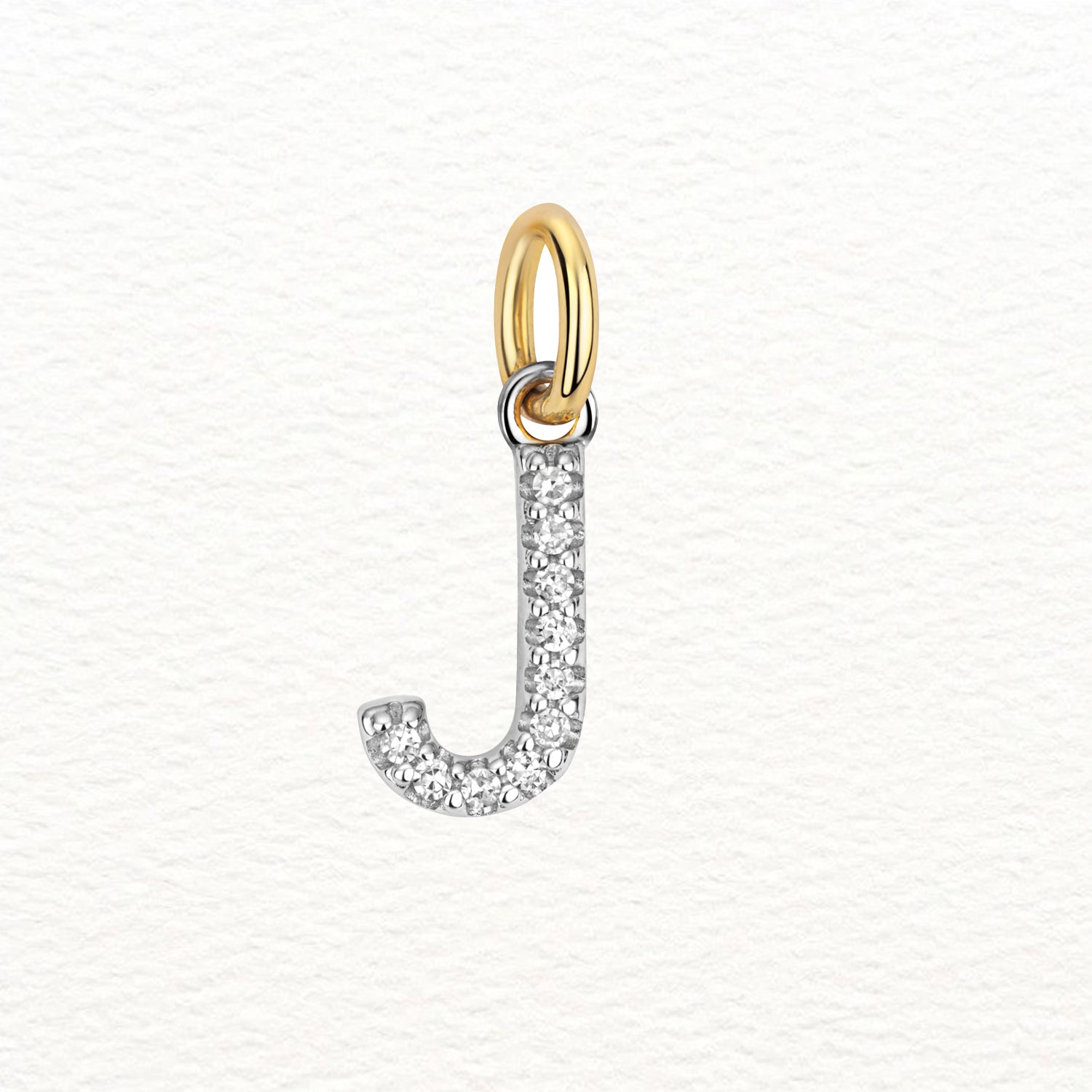 18K Gold and Diamond Large Initial Pendant