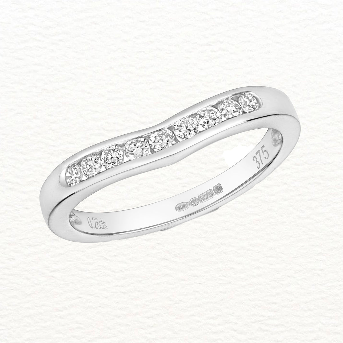 Channel-Set Light Wishbone Diamond Ring