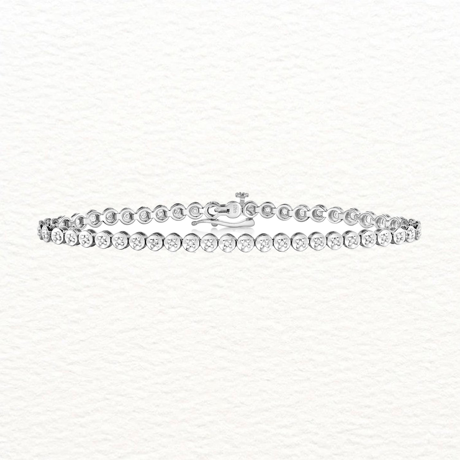 Gold and Diamond Illusion Tennis Bracelet