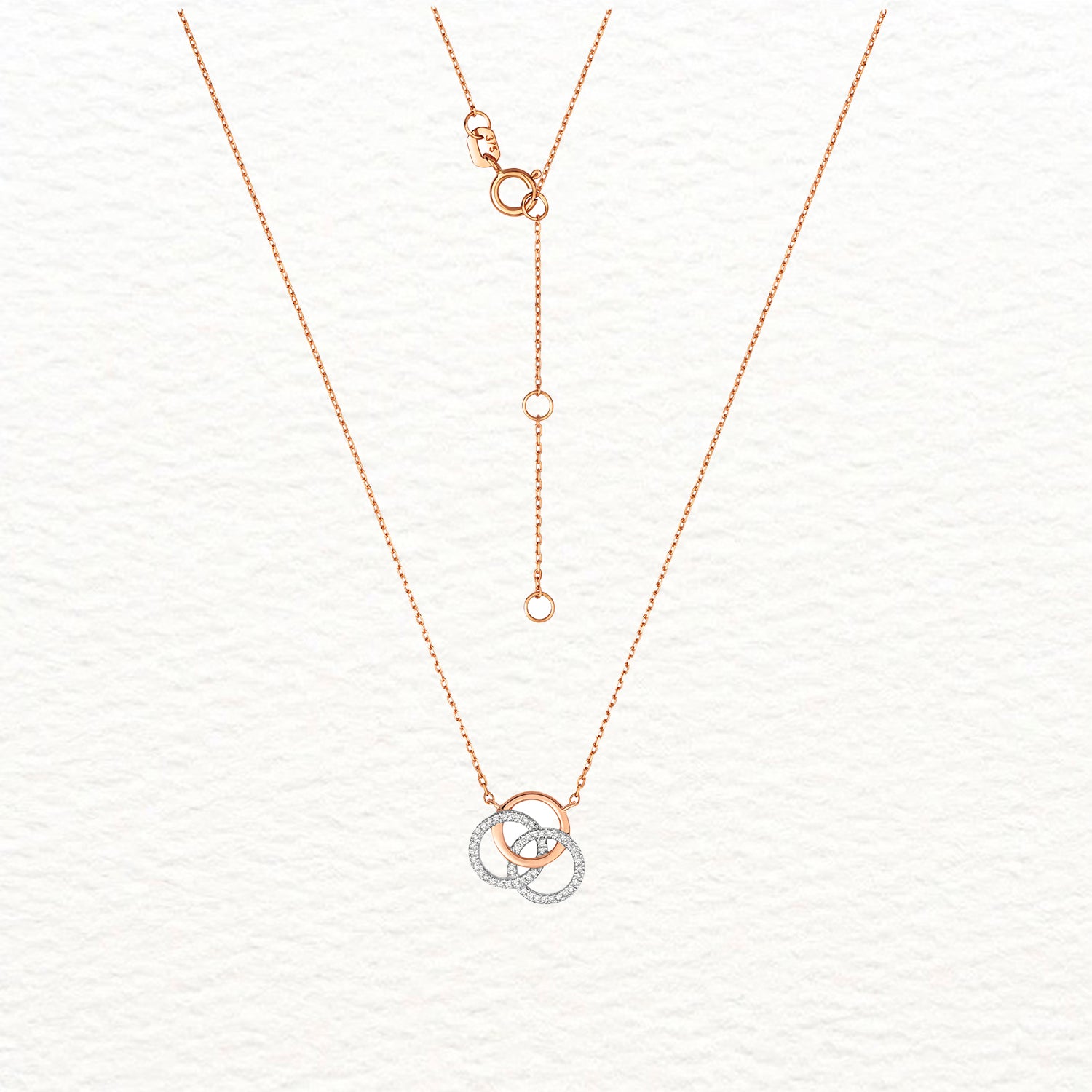 18K Gold and Diamond Triskelion Necklace