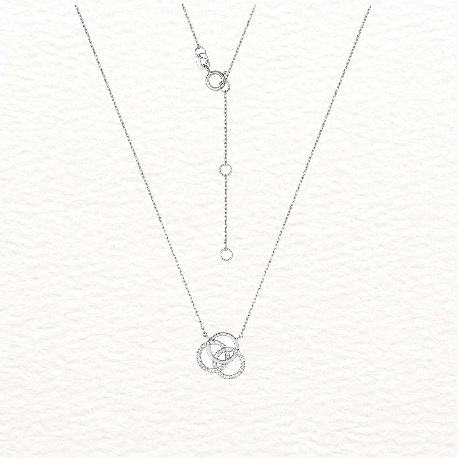 18K Gold and Diamond Triskelion Necklace