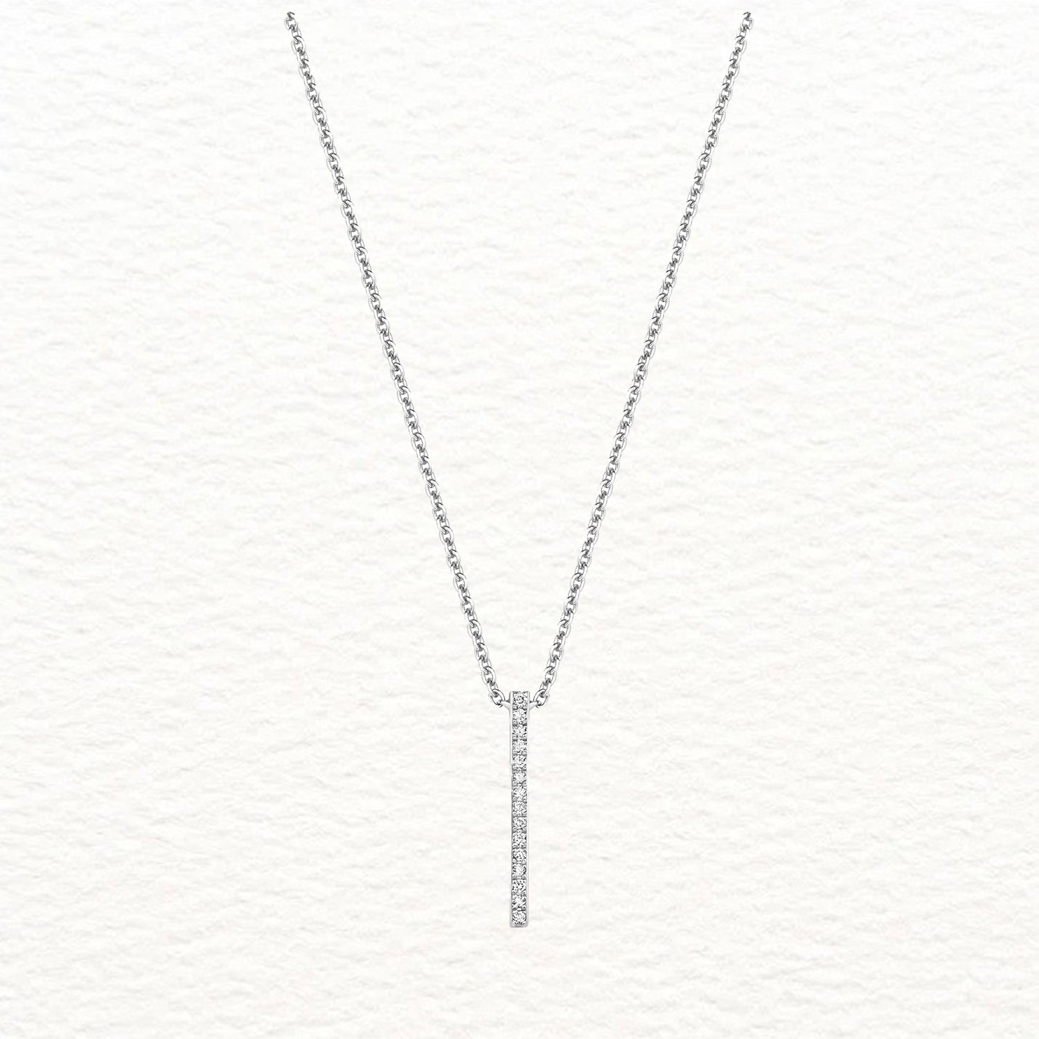 18K Gold and Diamond Bar Necklace