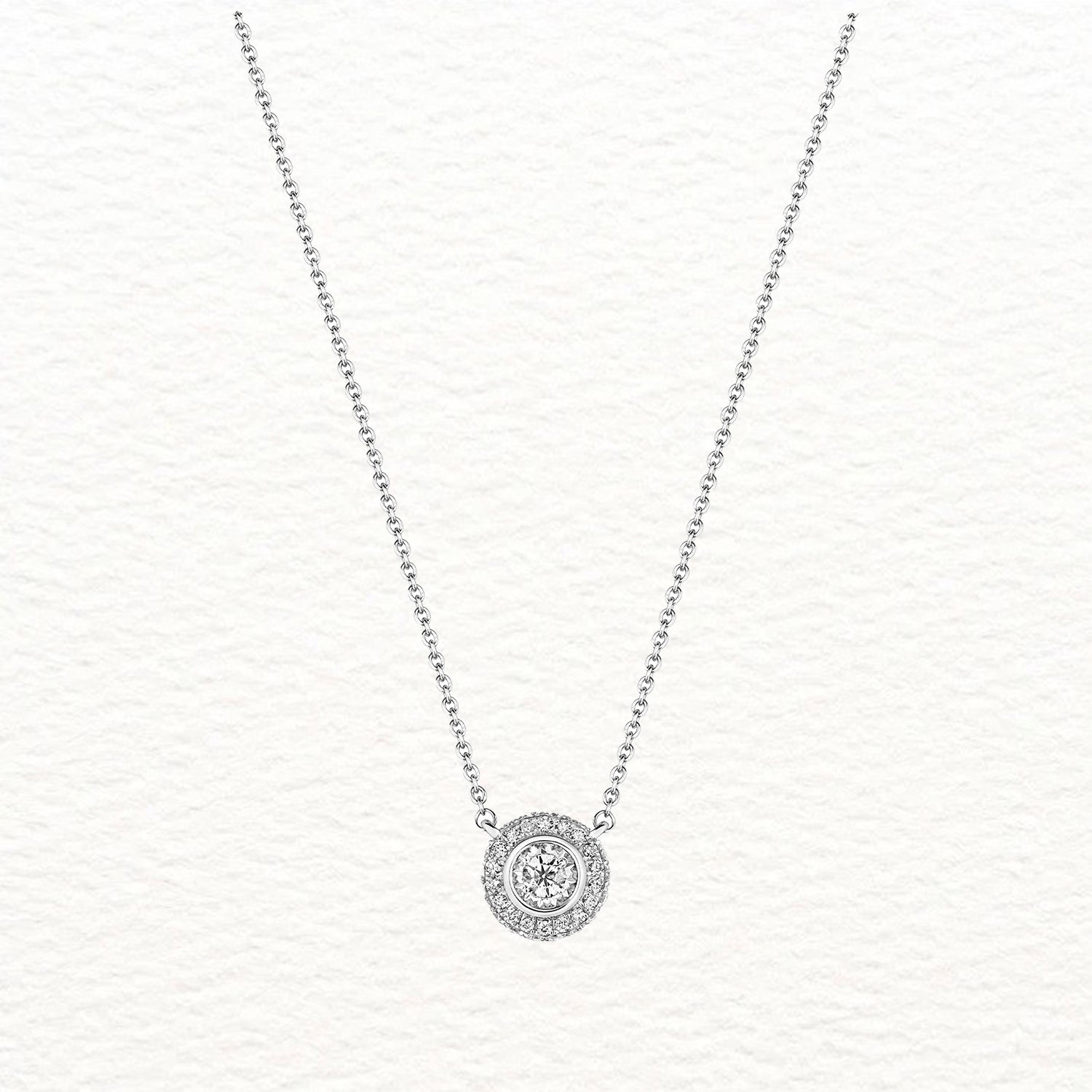 18K Gold and Diamond Illusion Necklace