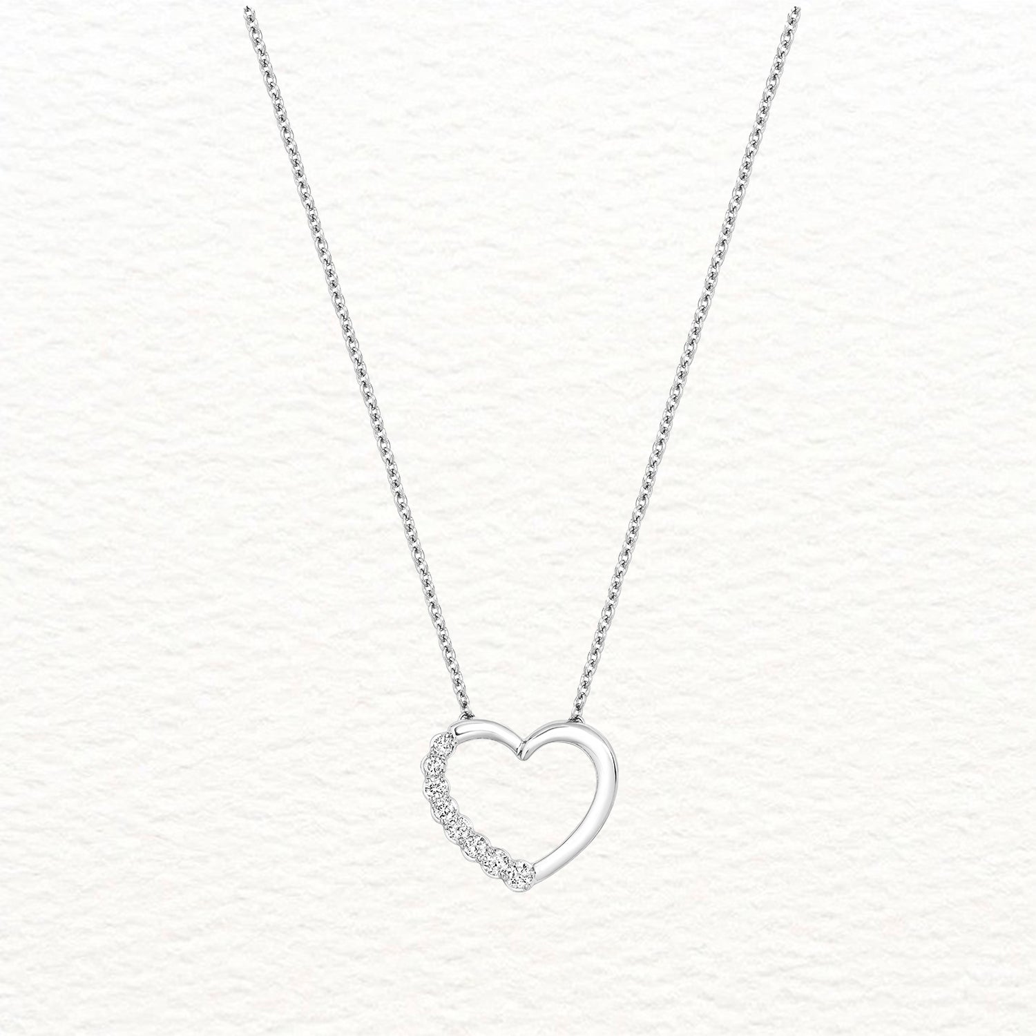 18K Gold and Diamond Halves Heart Necklaces