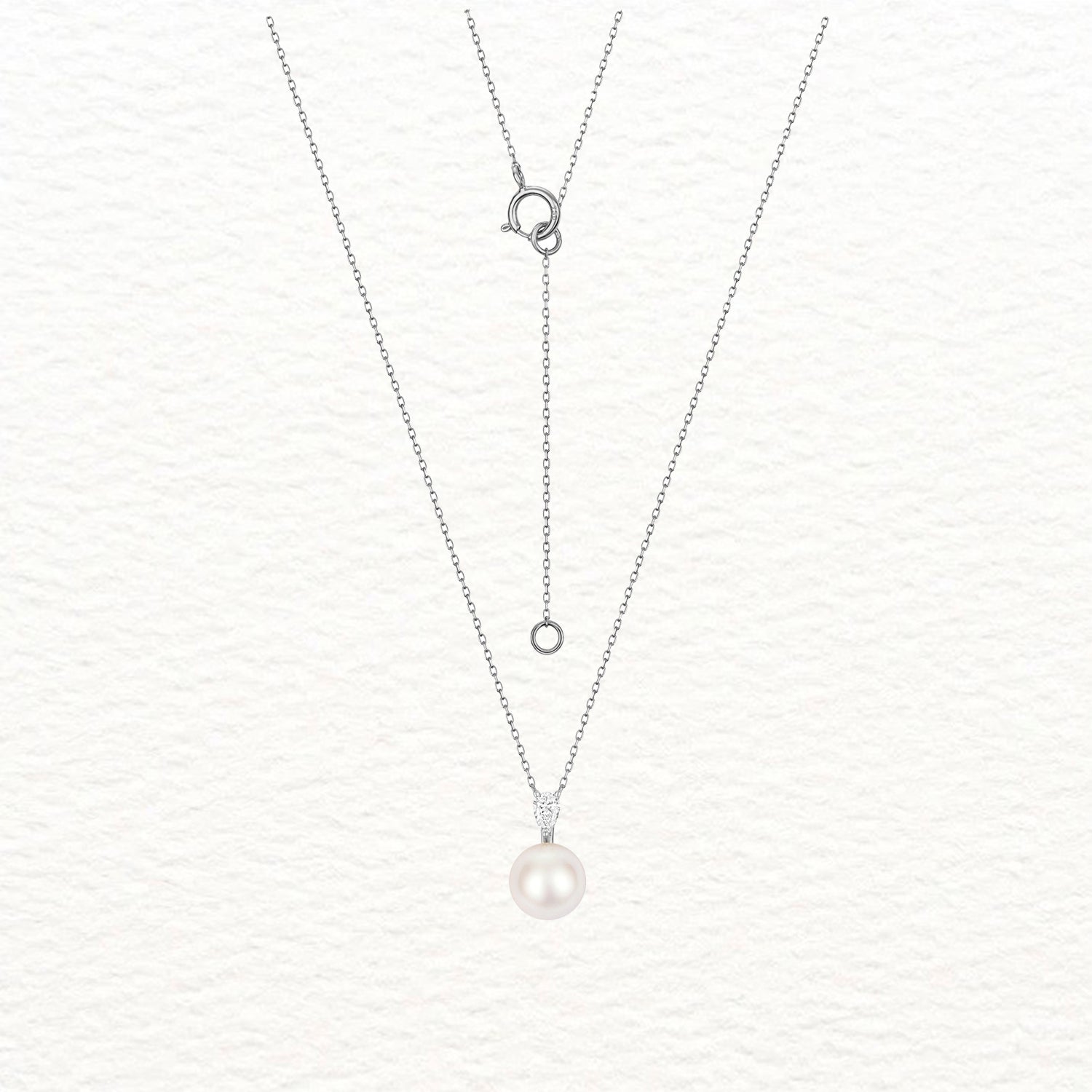 18K Gold, Akoya Pearl, and Marquise Diamond Necklace