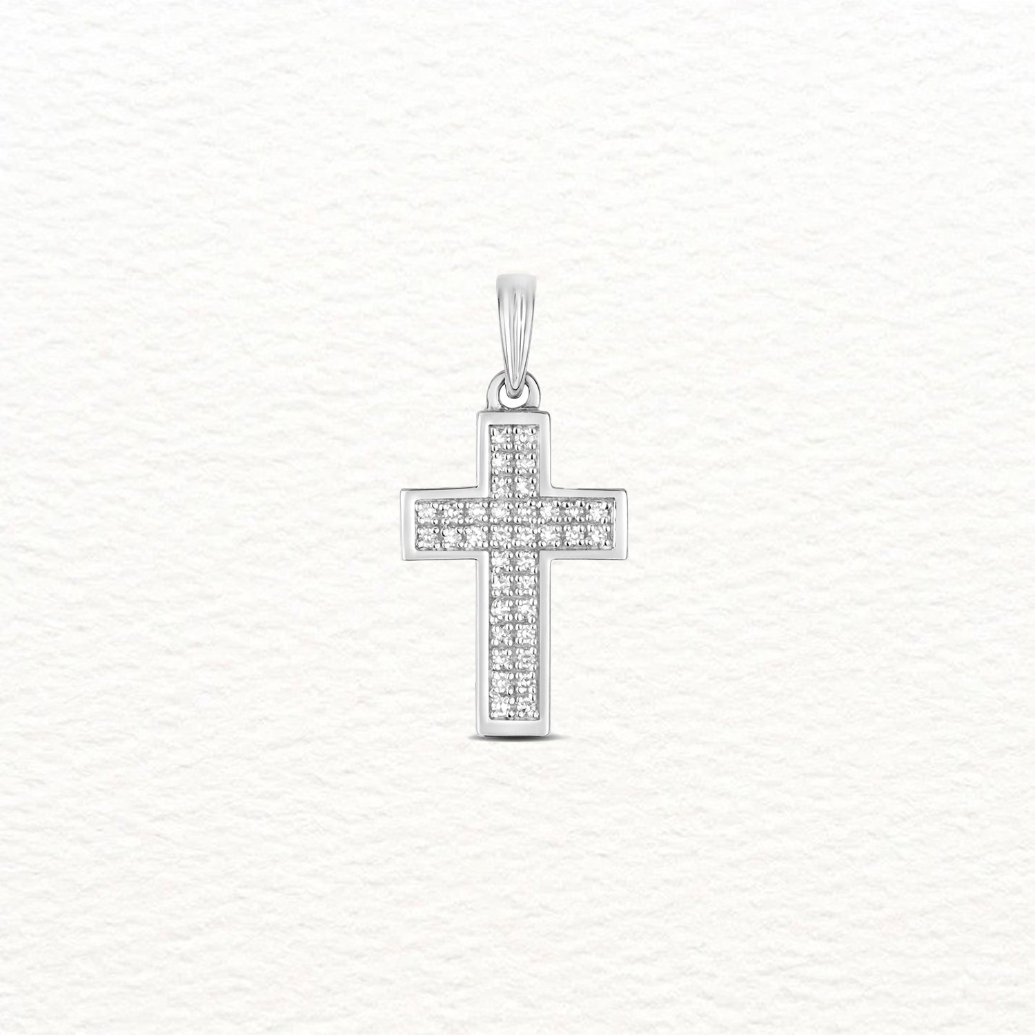18K Gold and Diamond Cross Pendant