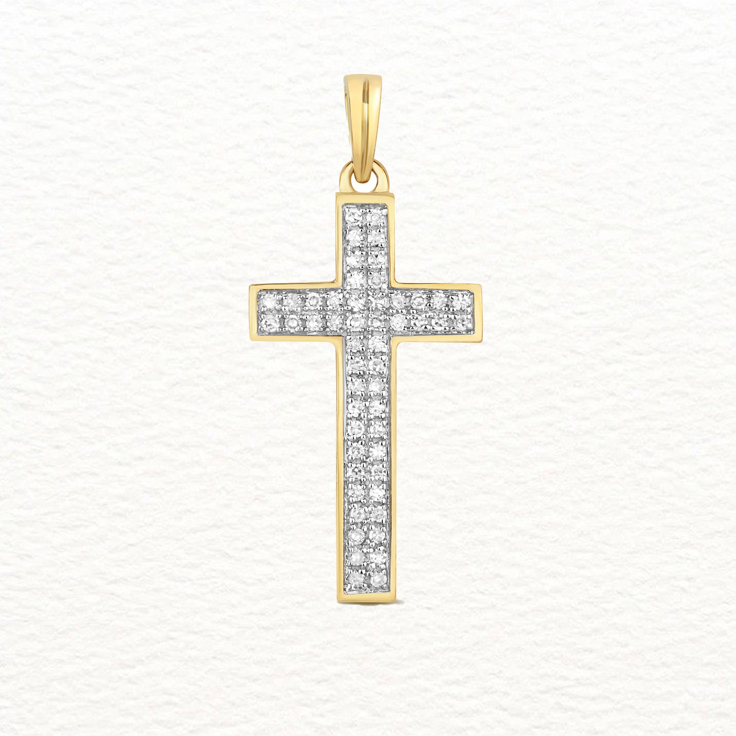 18K Gold and Diamond Cross Pendant