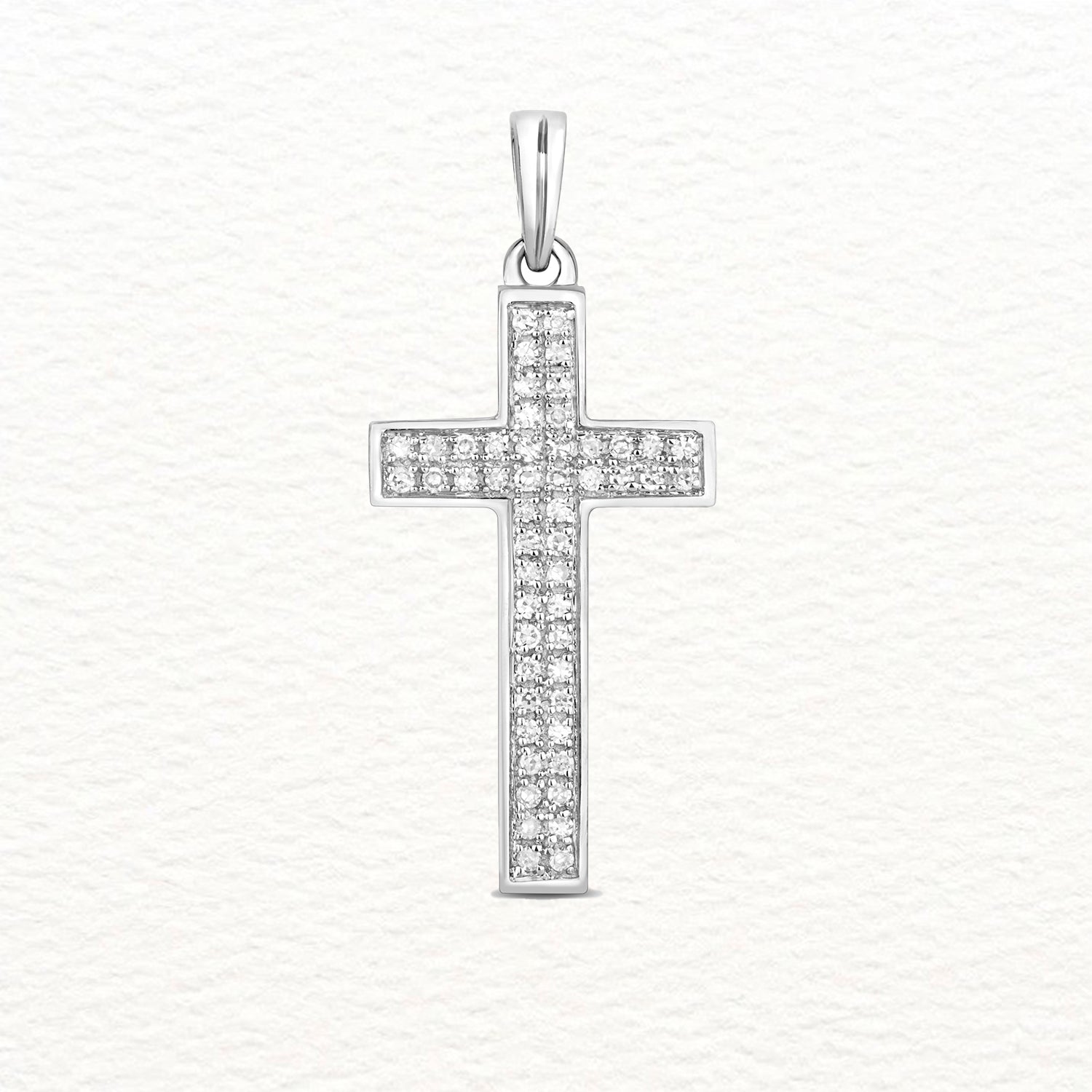 18K Gold and Diamond Cross Pendant