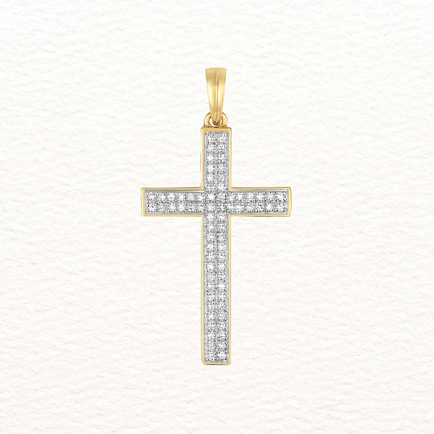 18K Gold and Diamond Cross Pendant