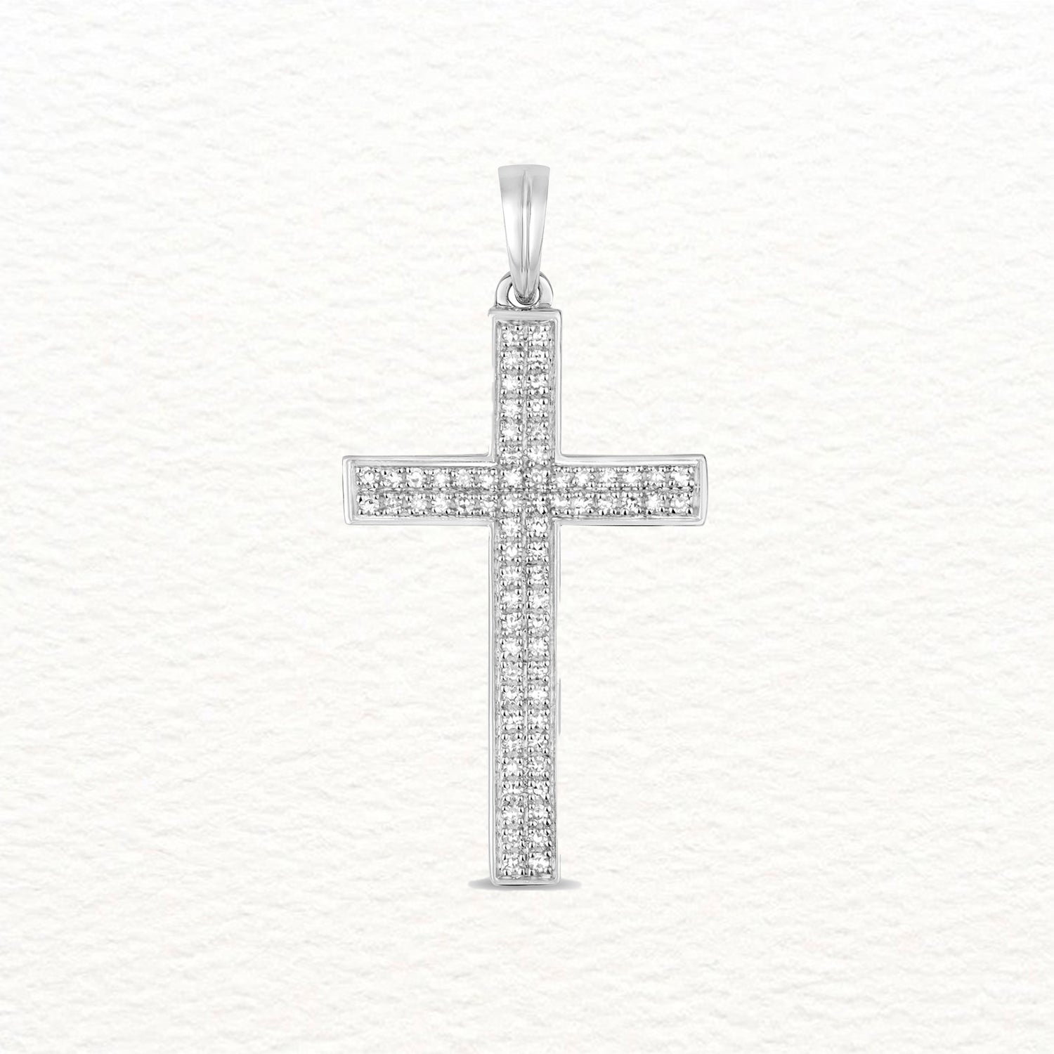 18K Gold and Diamond Cross Pendant
