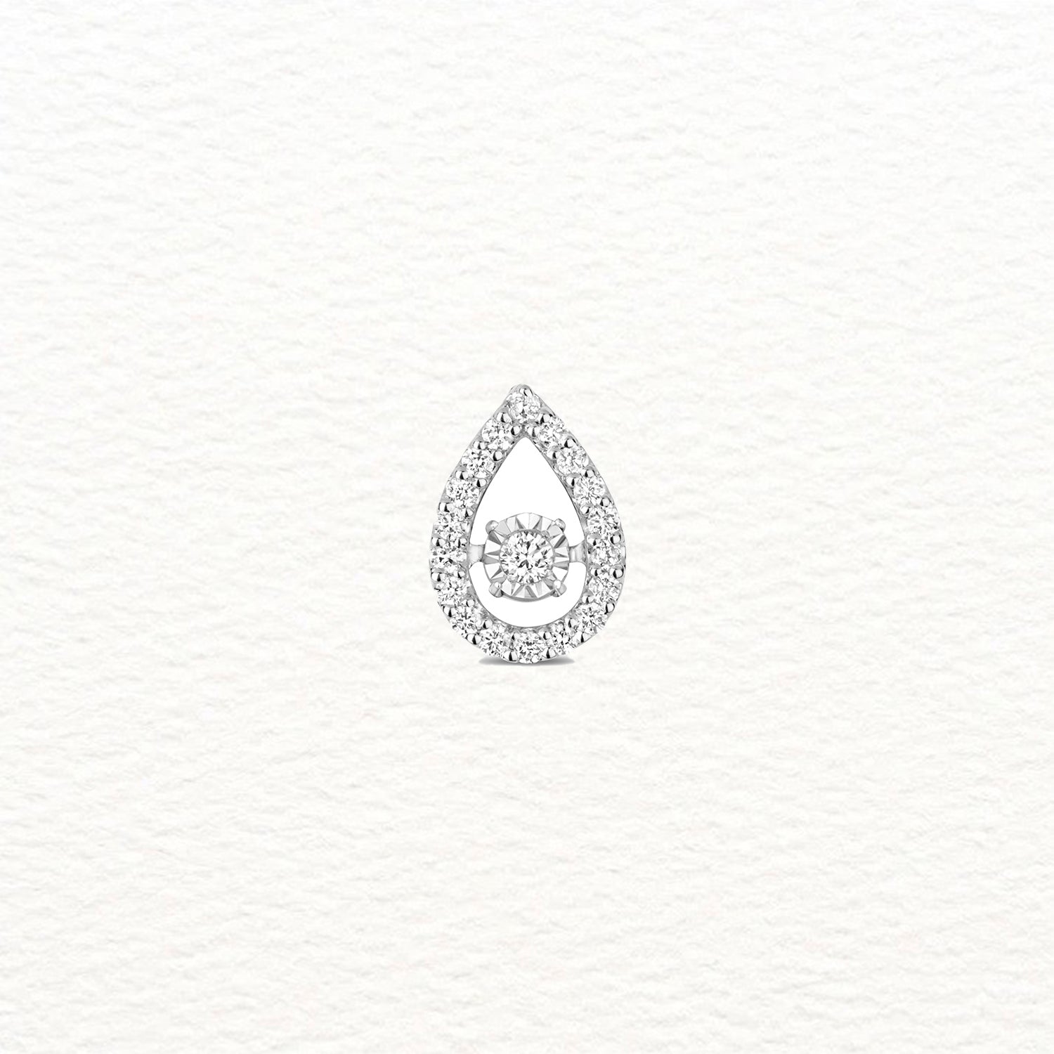 18K Gold and Diamond Teardrop Pendant