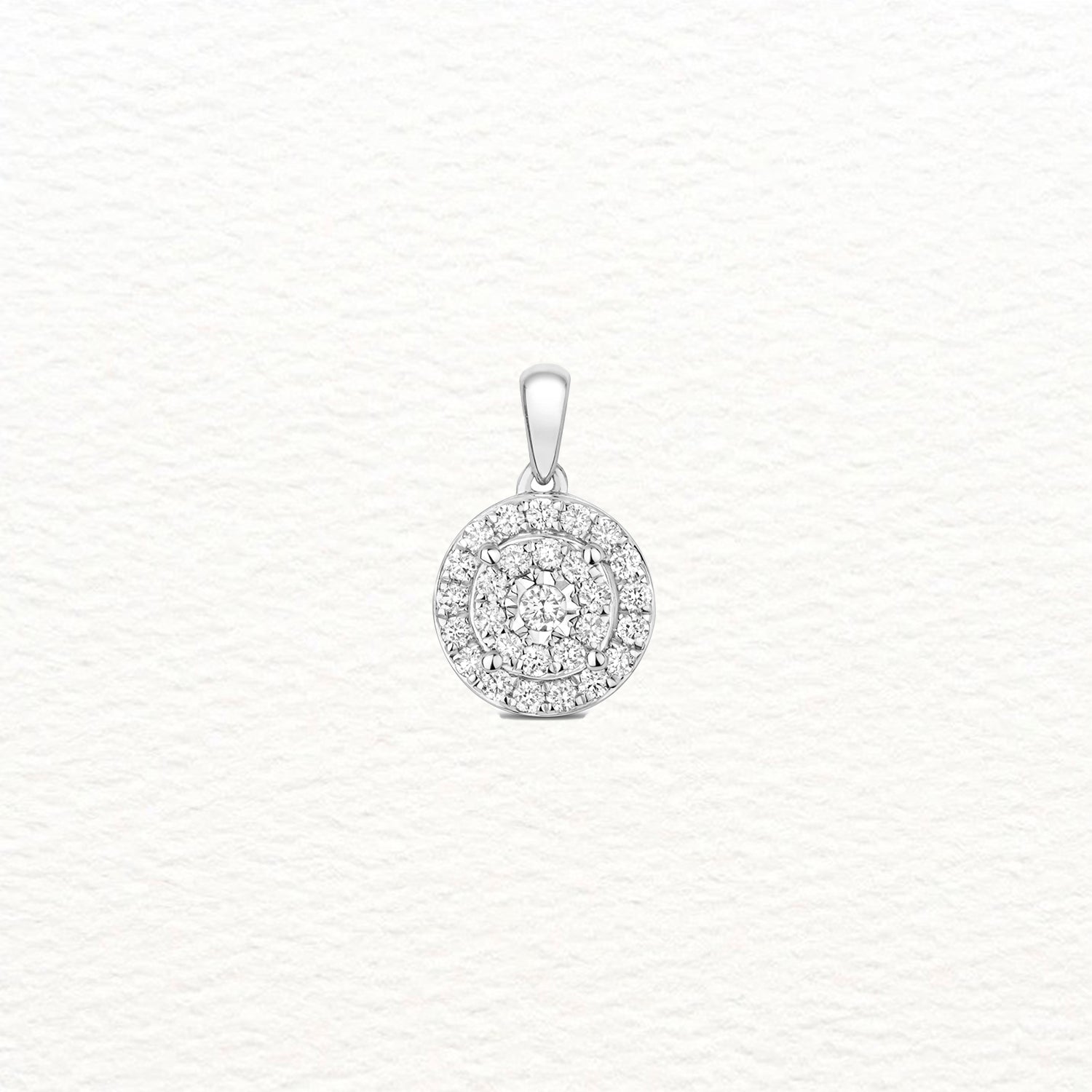 18K Gold and Diamond Cluster Pendant