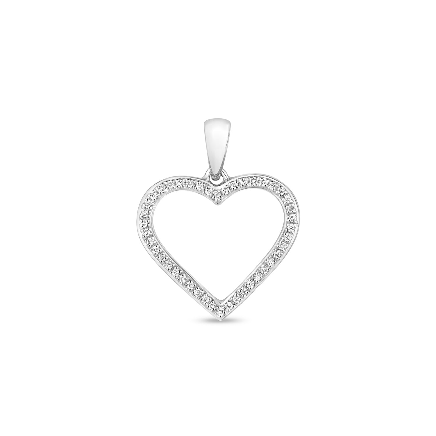 18K Gold and Diamond Heart Pendant
