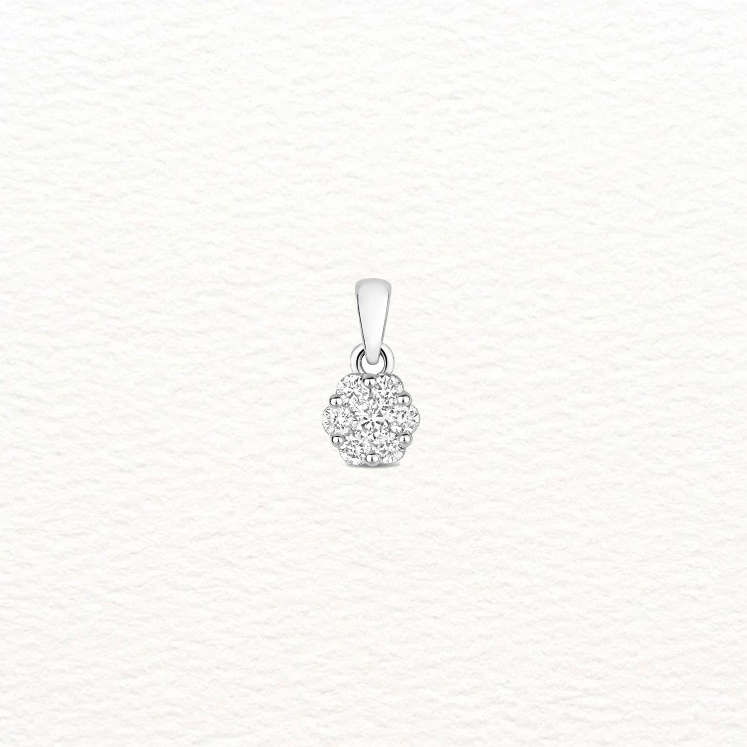18K Gold and Diamond Cluster Pendant