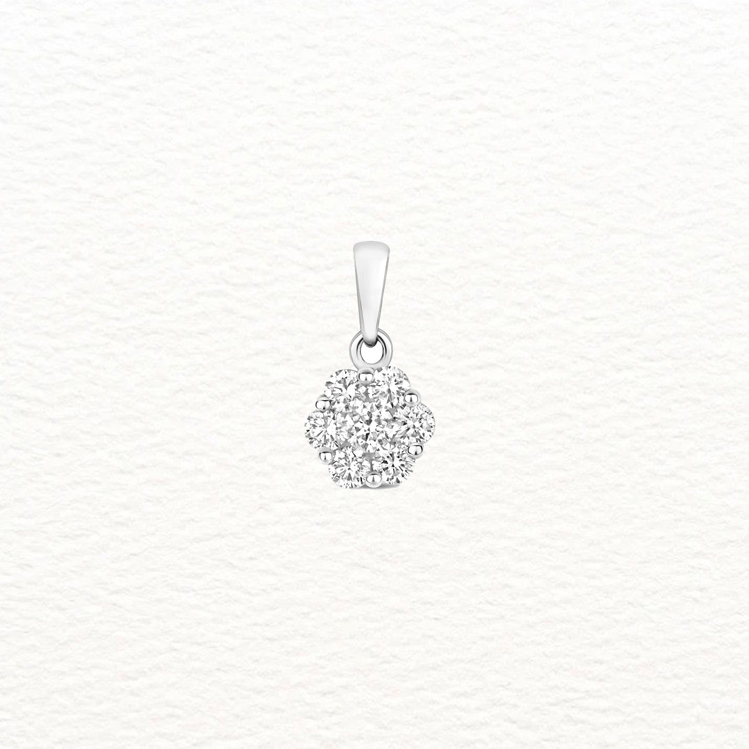 18K Gold and Diamond Cluster Pendant