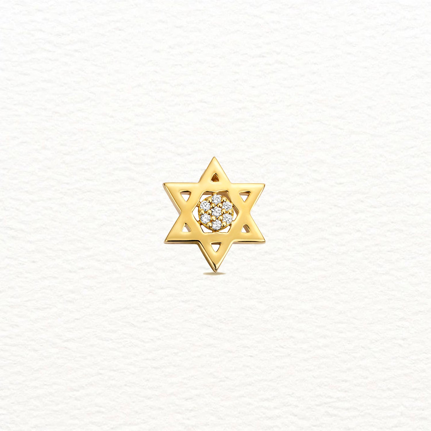 18K Gold and Diamond Star of David Pendant
