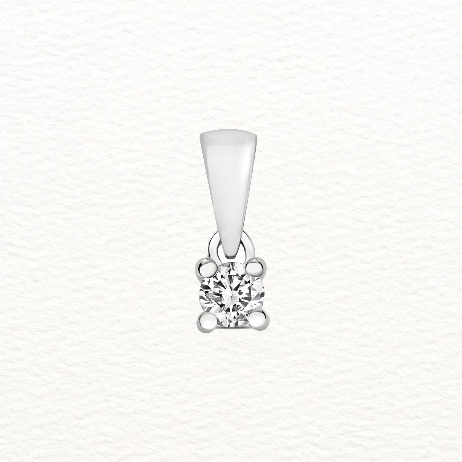 18K Gold and Diamond Solitaire Pendant