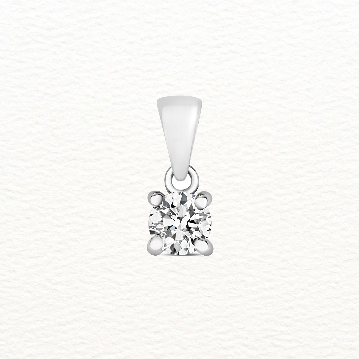 18K Gold and Diamond Solitaire Pendant