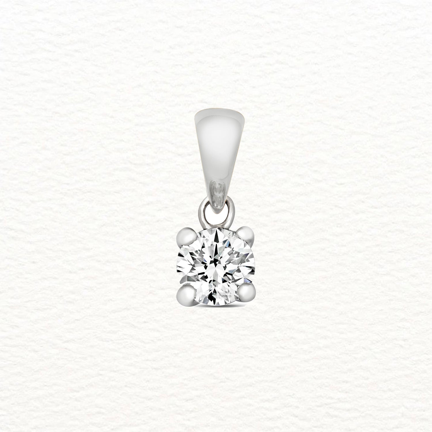 18K Gold and Diamond Solitaire Pendant