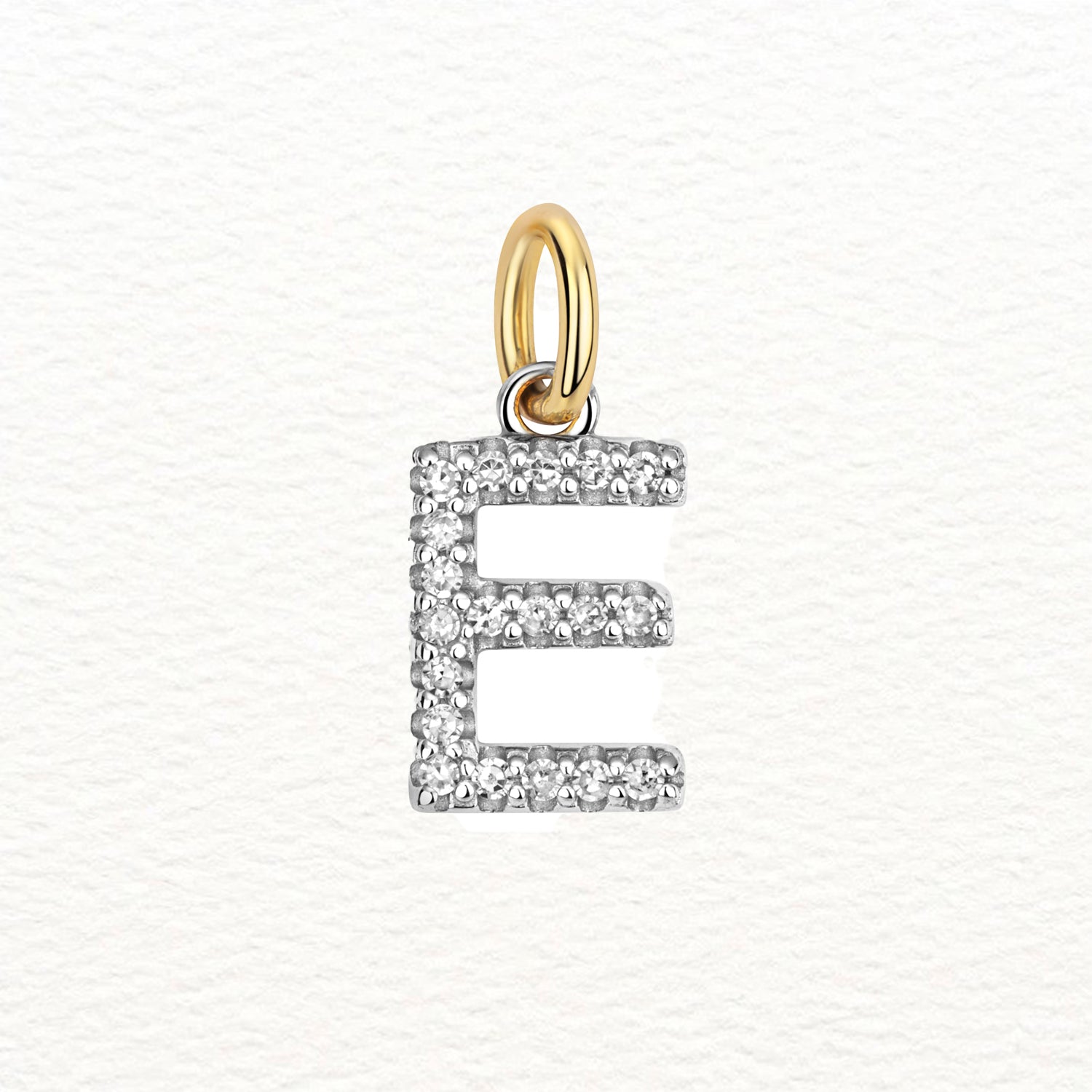18K Gold and Diamond Large Initial Pendant