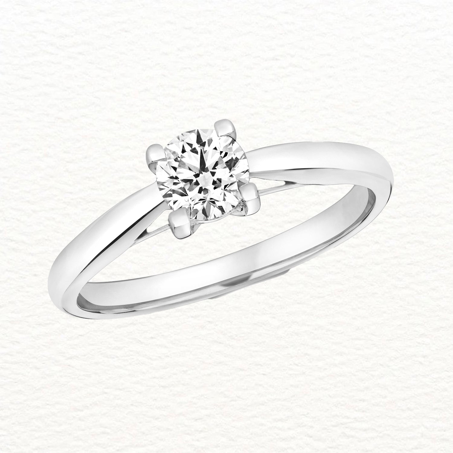 Platinum Round Engagement Ring